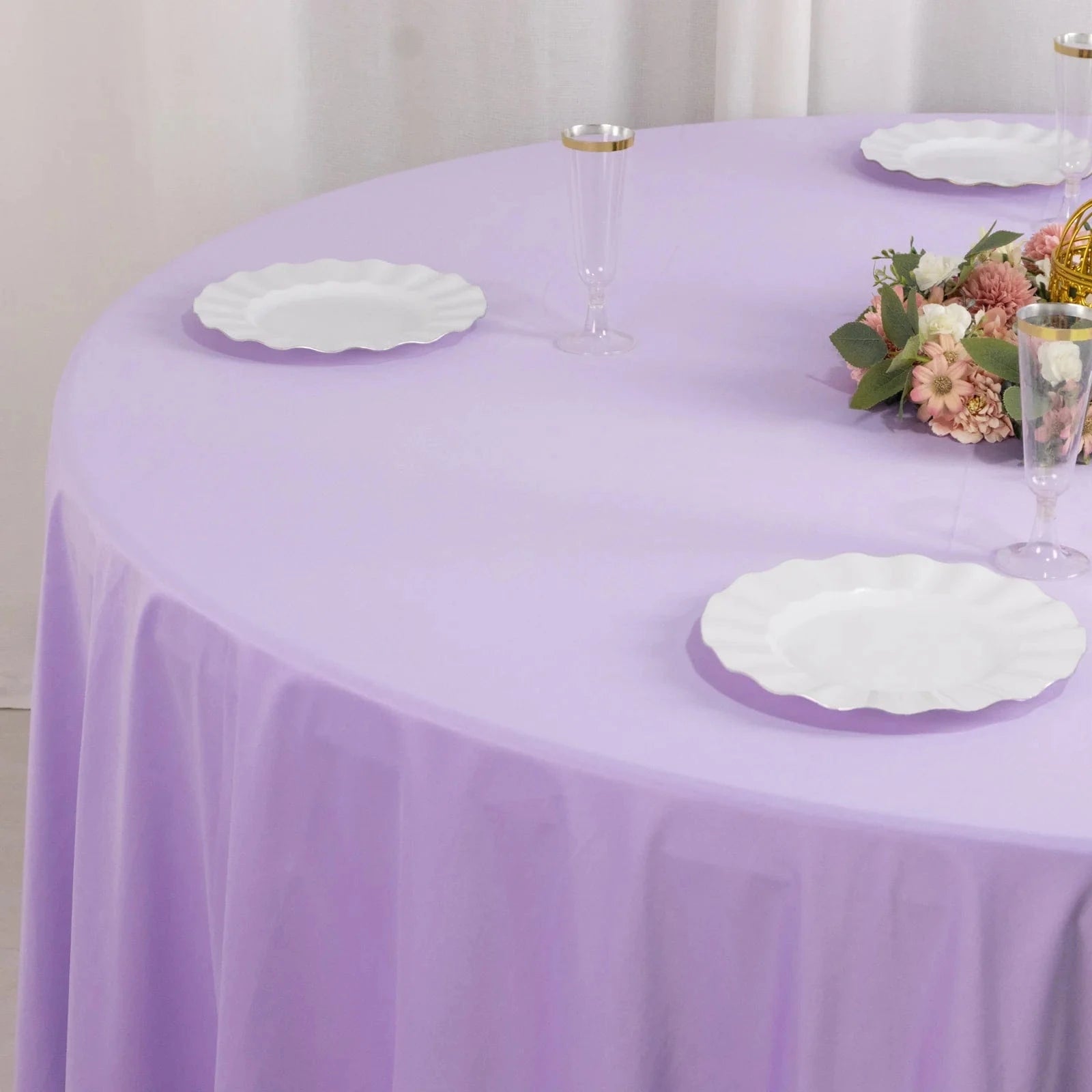 120 in Premium Scuba Polyester Round Tablecloth Party Linens
