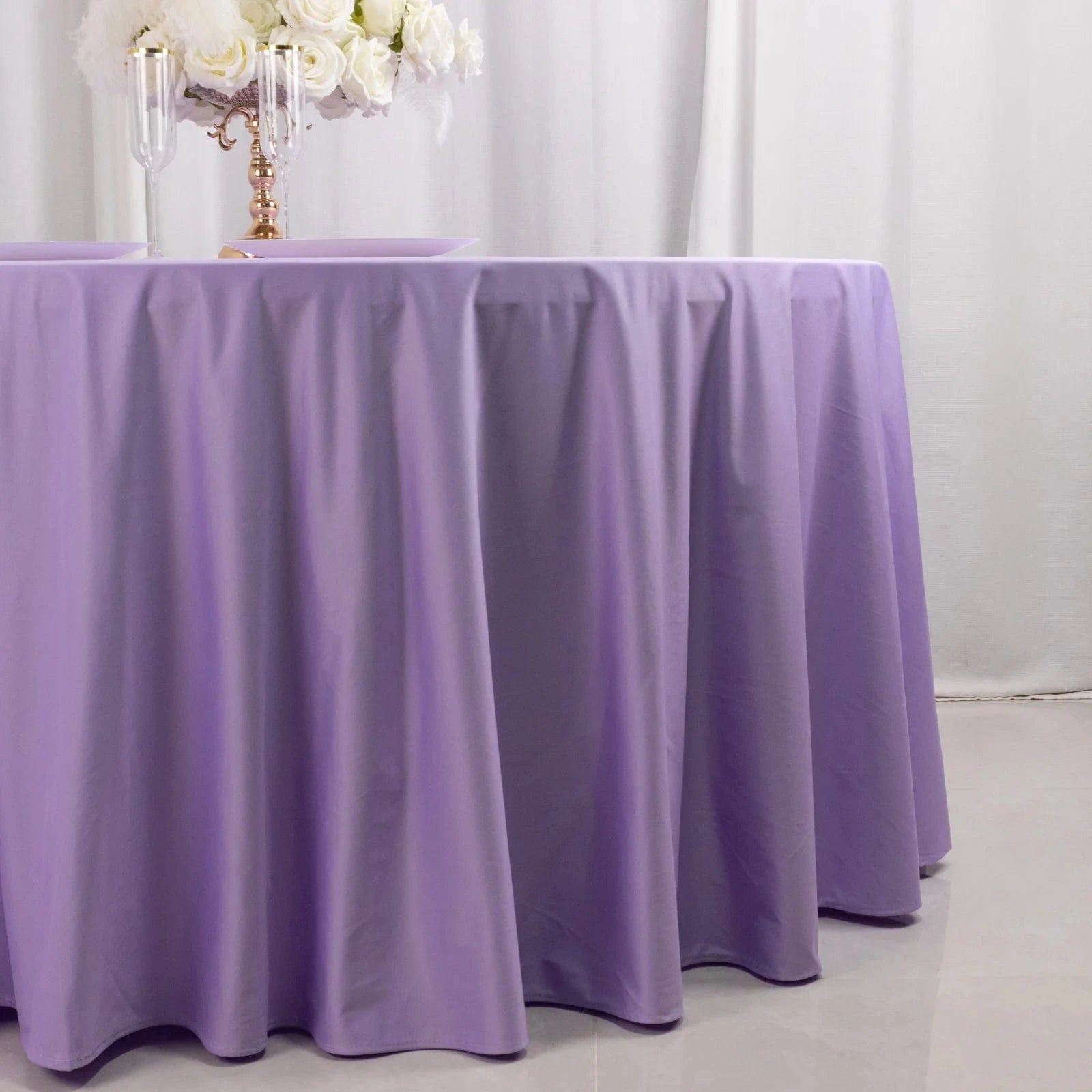 120 in Premium Scuba Polyester Round Tablecloth Party Linens