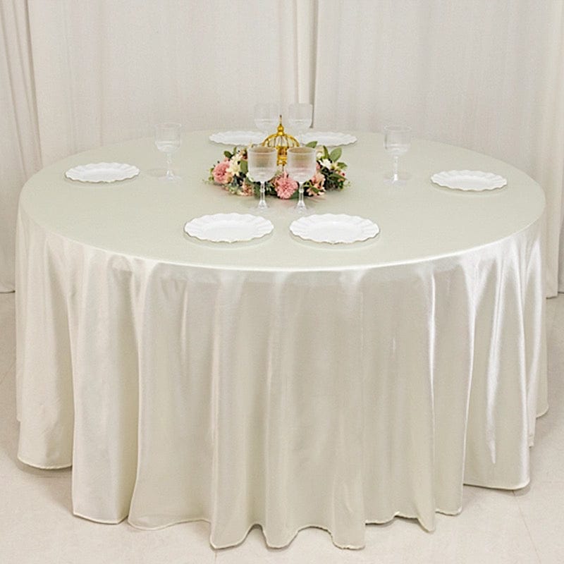 120 in Premium Scuba Polyester Round Tablecloth Party Linens