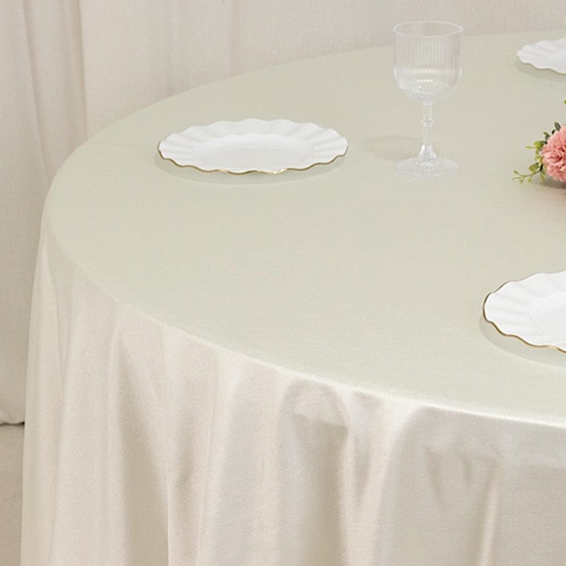 120 in Premium Scuba Polyester Round Tablecloth Party Linens