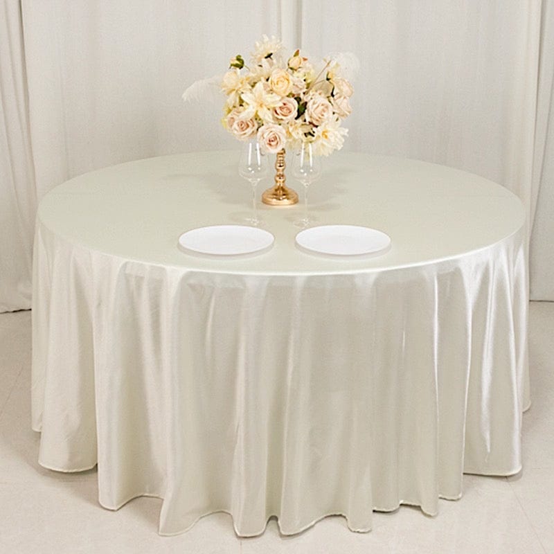 120 in Premium Scuba Polyester Round Tablecloth Party Linens