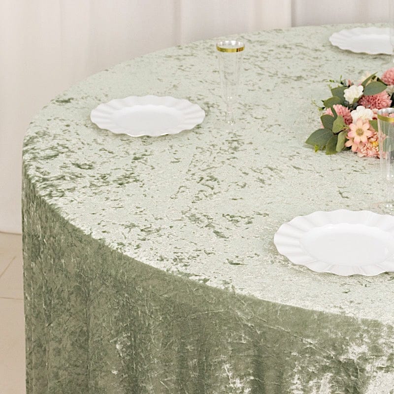 120 in Round Premium Velvet Tablecloth