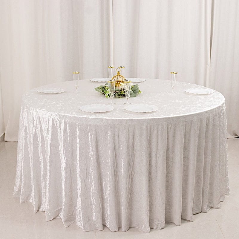 120 in Round Premium Velvet Tablecloth