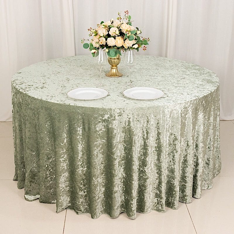 120 in Round Premium Velvet Tablecloth