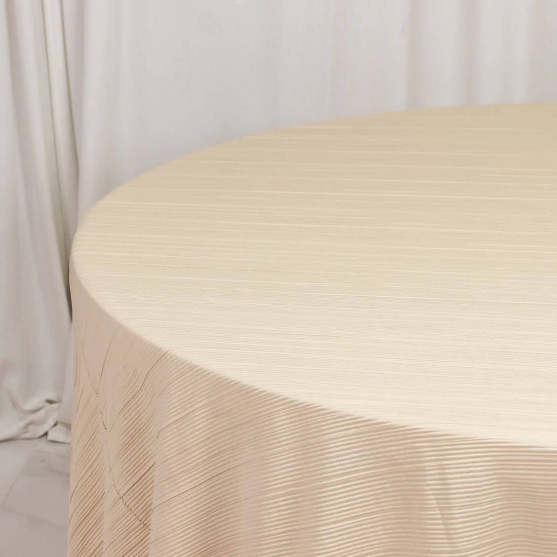 120 in Scuba Polyester Accordion Pleated Round Tablecloth Party Linens