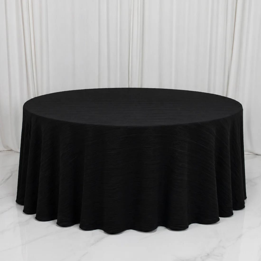 120 in Scuba Polyester Accordion Pleated Round Tablecloth Party Linens