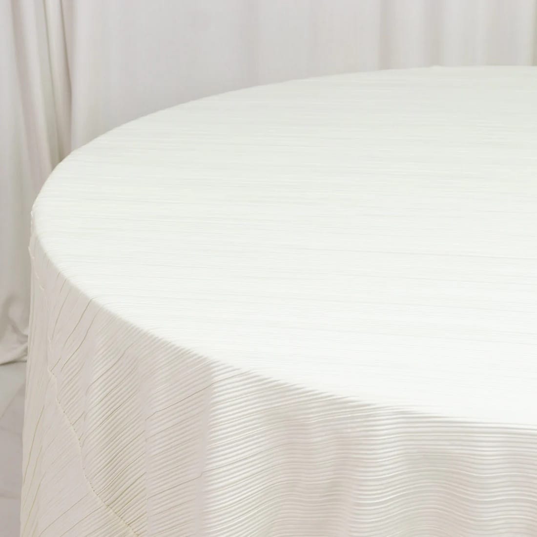 120 in Scuba Polyester Accordion Pleated Round Tablecloth Party Linens