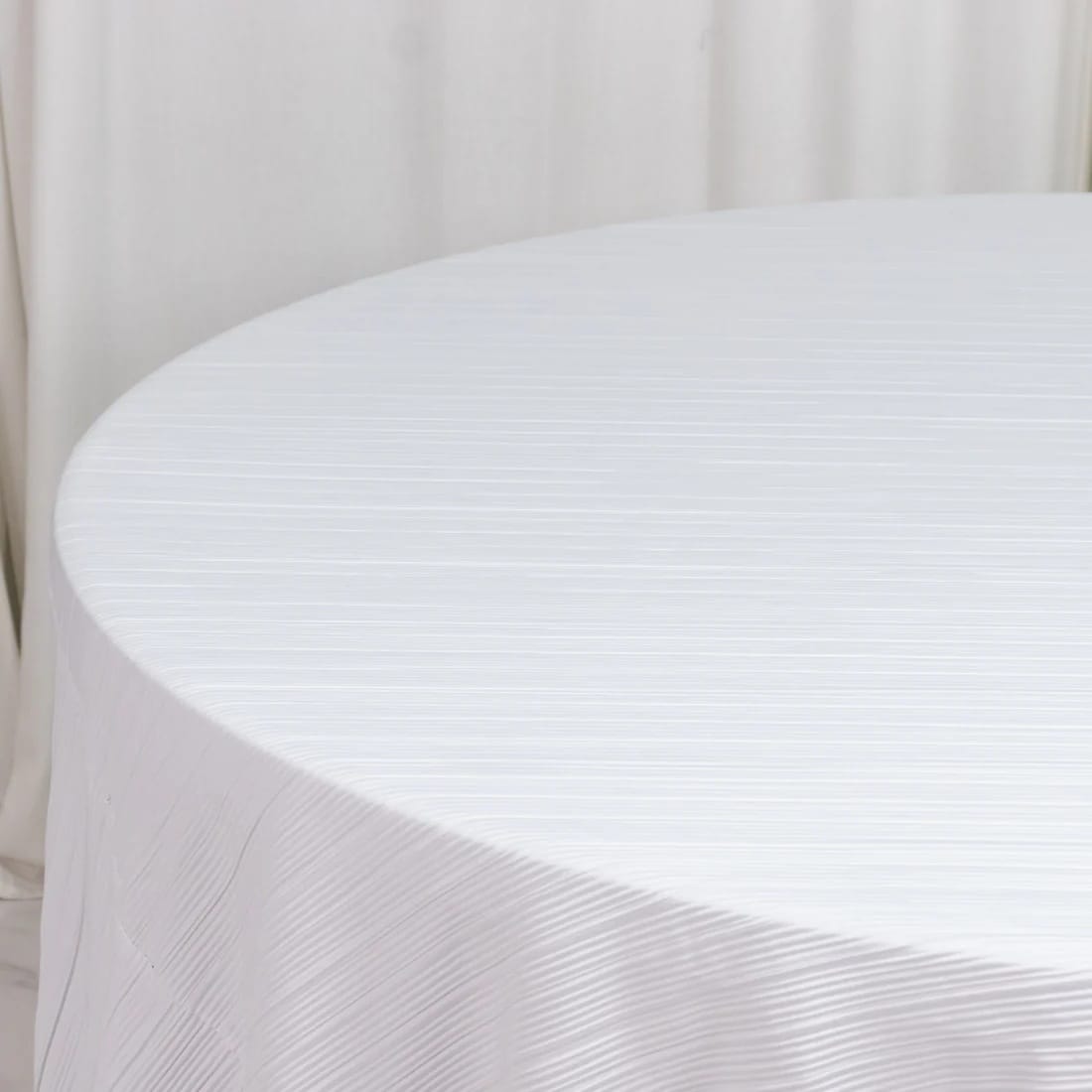 120 in Scuba Polyester Accordion Pleated Round Tablecloth Party Linens
