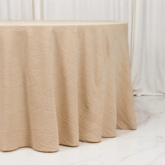 120 in Scuba Polyester Accordion Pleated Round Tablecloth Party Linens