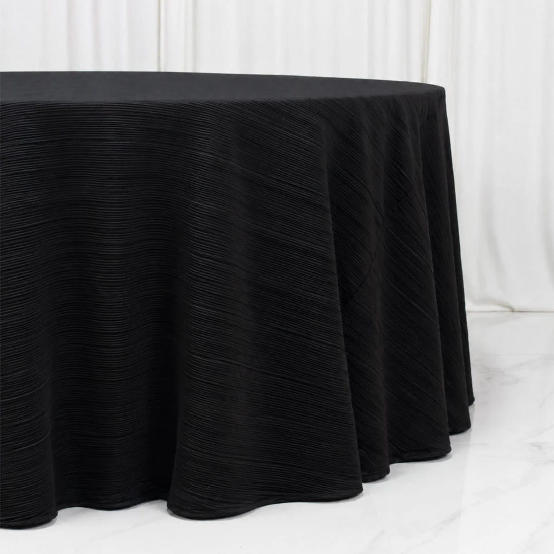 120 in Scuba Polyester Accordion Pleated Round Tablecloth Party Linens