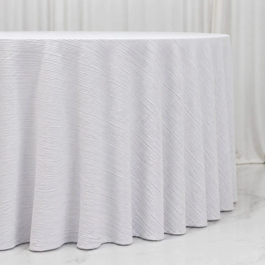 120 in Scuba Polyester Accordion Pleated Round Tablecloth Party Linens