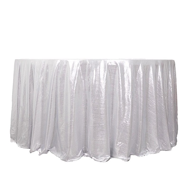 120 in Sequin Dots Polyester Round Tablecloth
