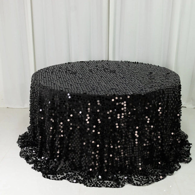 132 in Big Payette Sequin Round Tablecloth