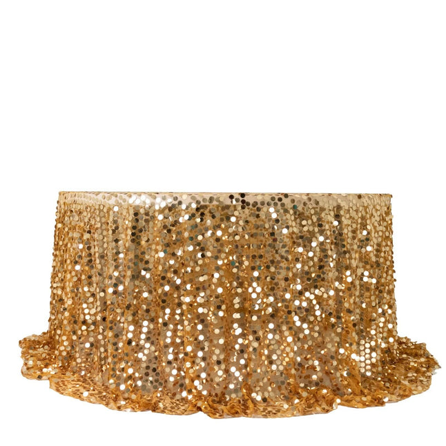 132 in Big Payette Sequin Round Tablecloth