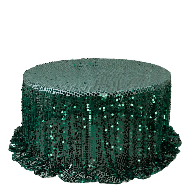 132 in Big Payette Sequin Round Tablecloth