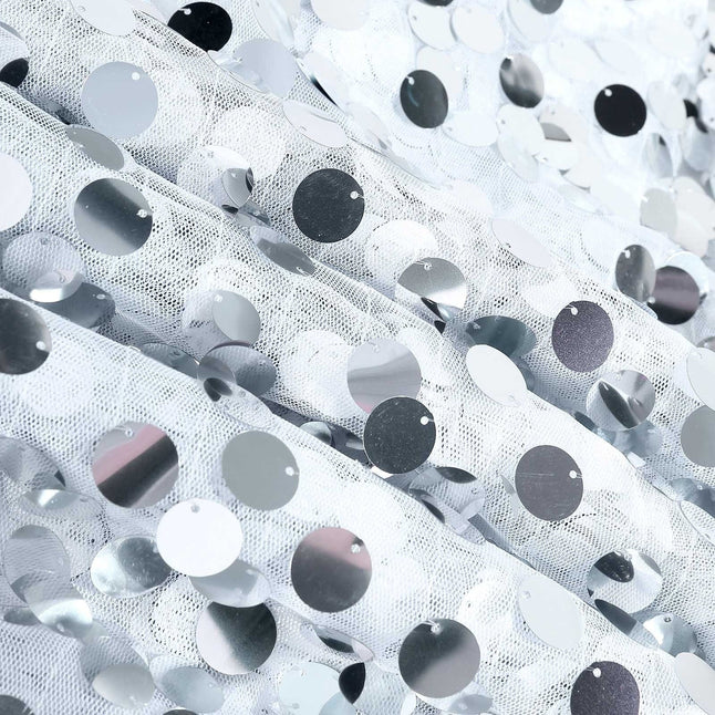 132 in Big Payette Sequin Round Tablecloth