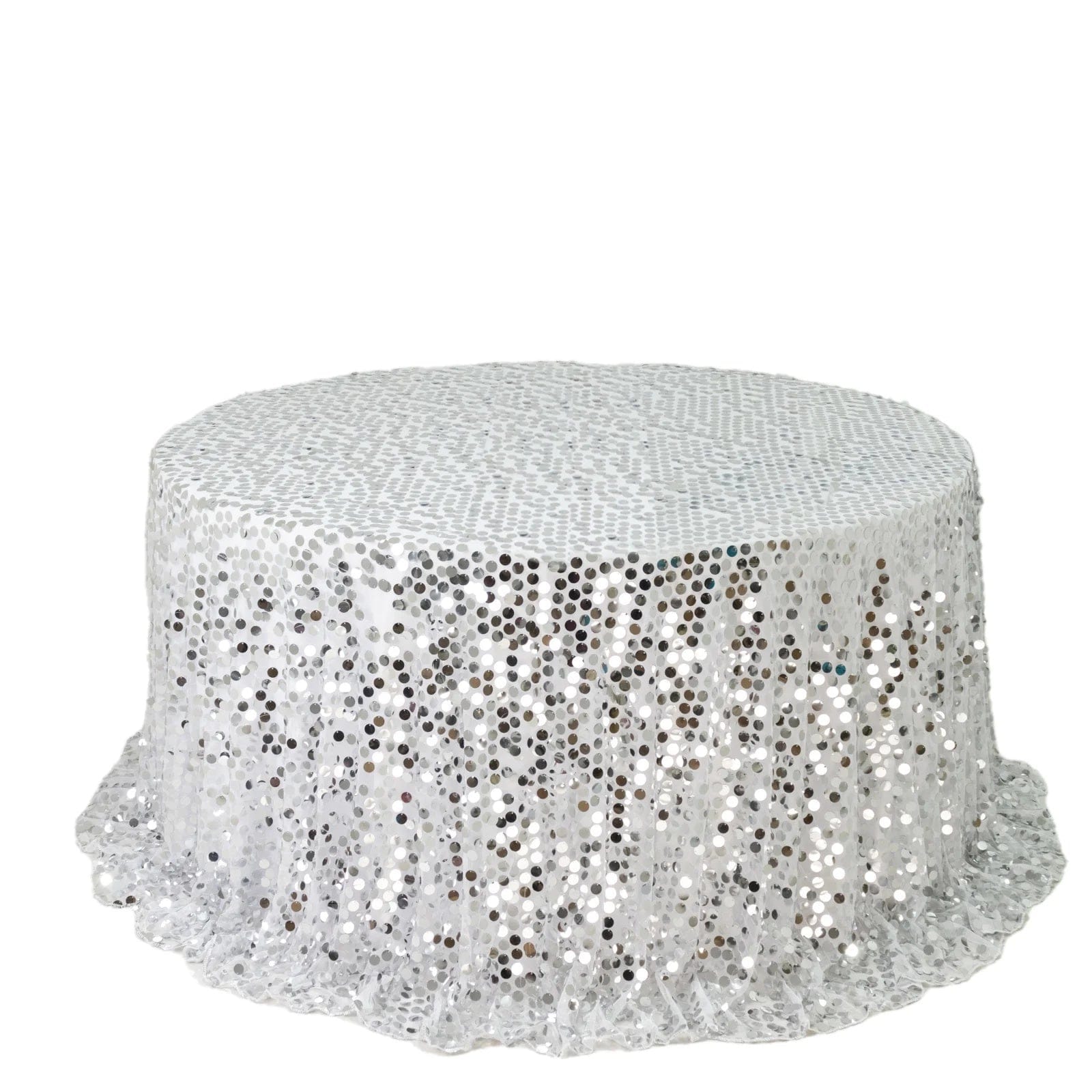 132 in Big Payette Sequin Round Tablecloth