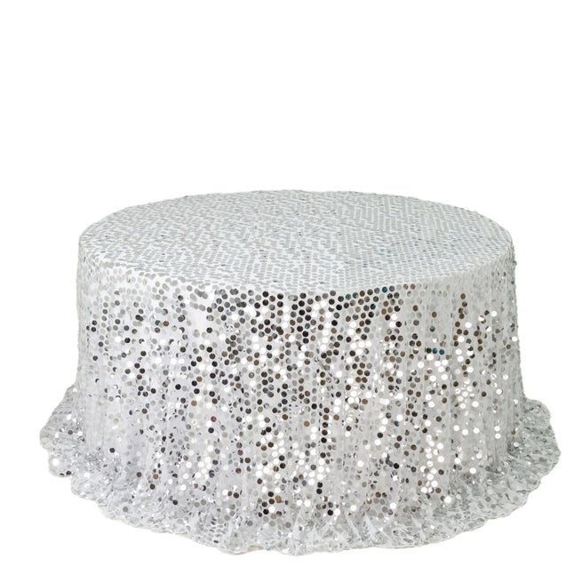 132 in Big Payette Sequin Round Tablecloth
