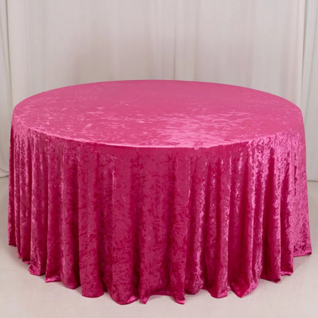 132 in Premium Crushed Velvet Round Tablecloth