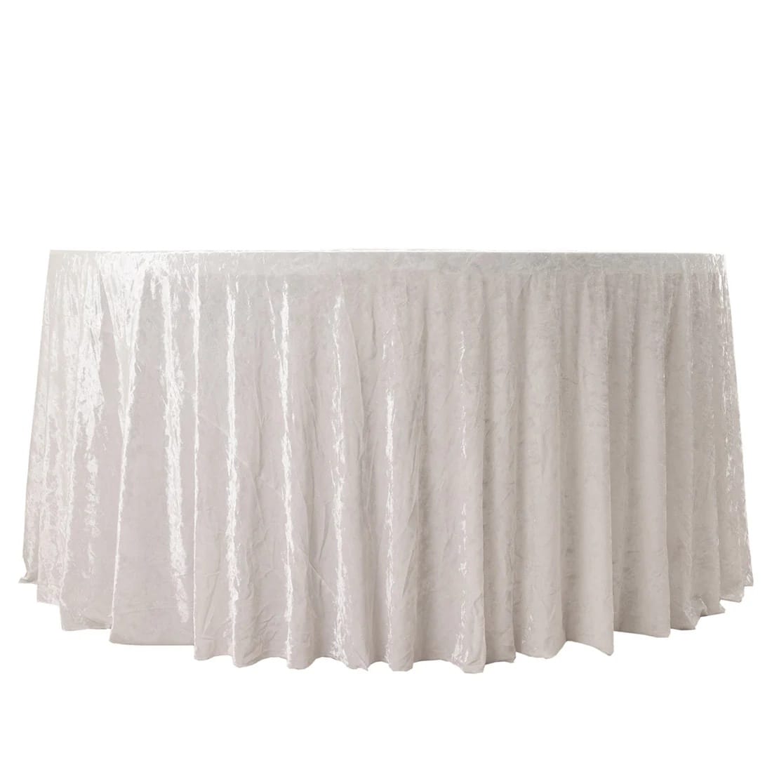 132 in Premium Crushed Velvet Round Tablecloth