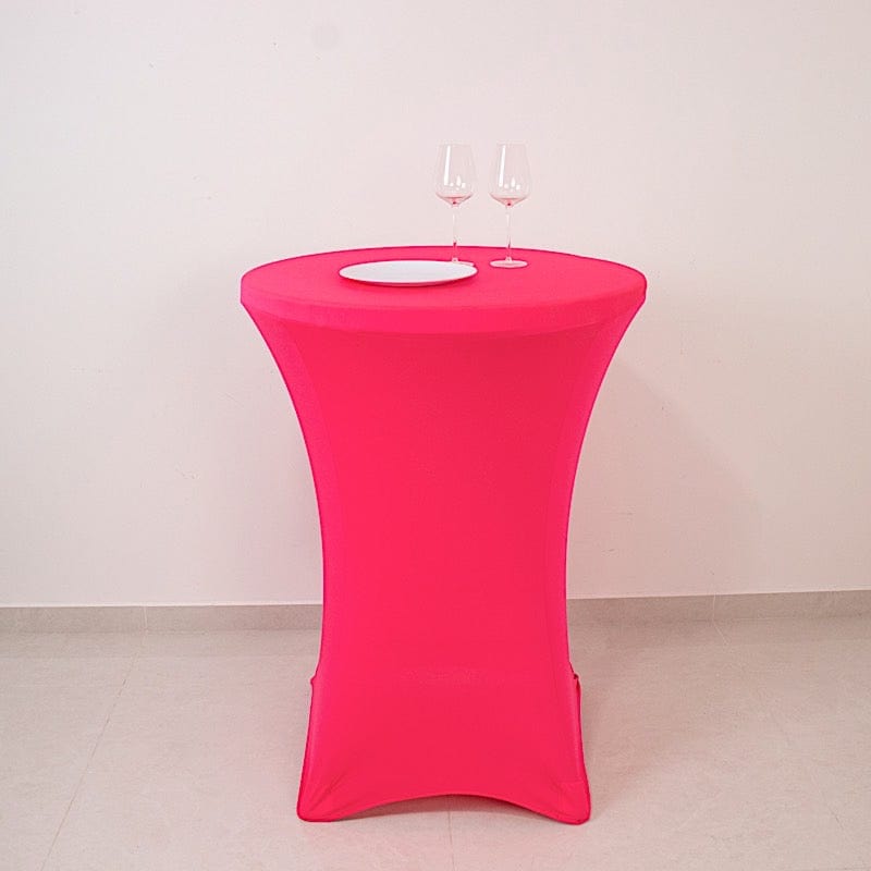 30 in Neon Round Cocktail Table Cover Spandex Tablecloth