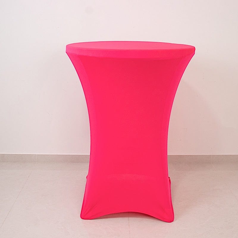 30 in Neon Round Cocktail Table Cover Spandex Tablecloth