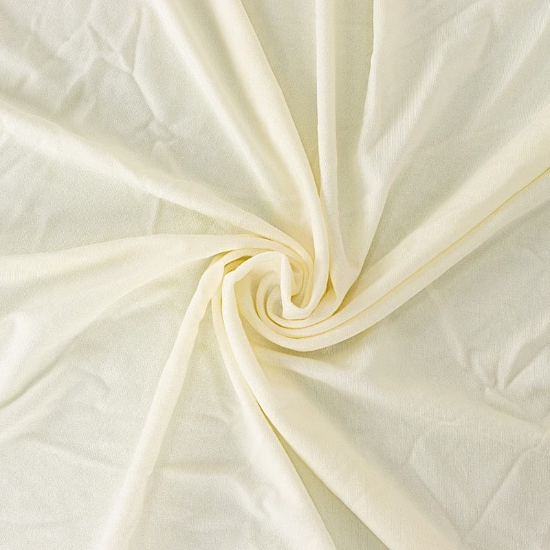 5 feet Wavy Spandex Fitted Round Tablecloth Table Skirt