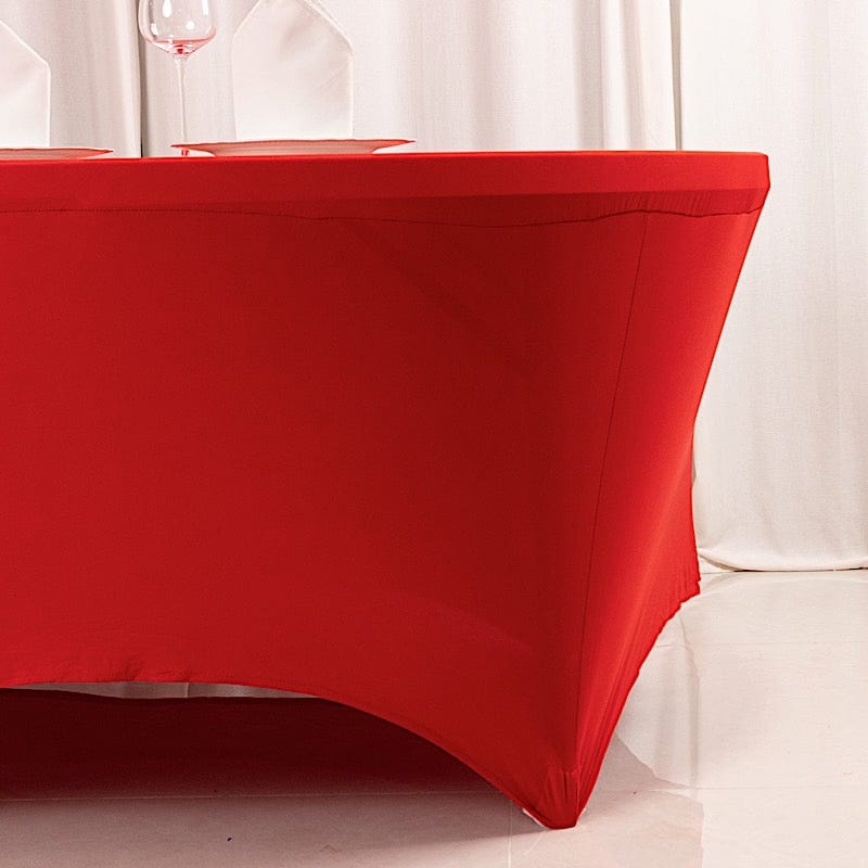 6 feet Stretch Spandex Fitted Round Tablecloth with Foot Pockets