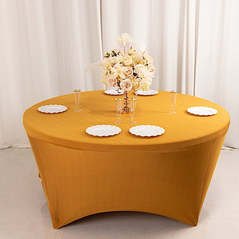 6 feet Stretch Spandex Fitted Round Tablecloth with Foot Pockets