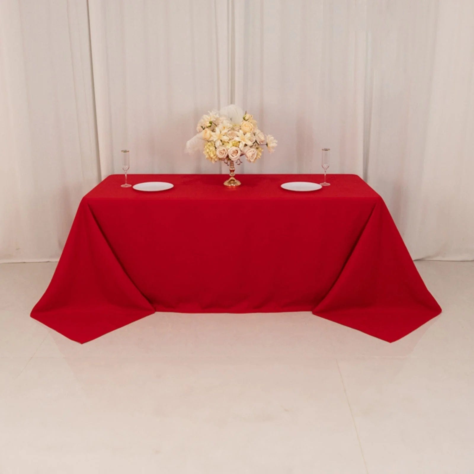 90 x 132 inch Cotton Blend Rectangular Tablecloth