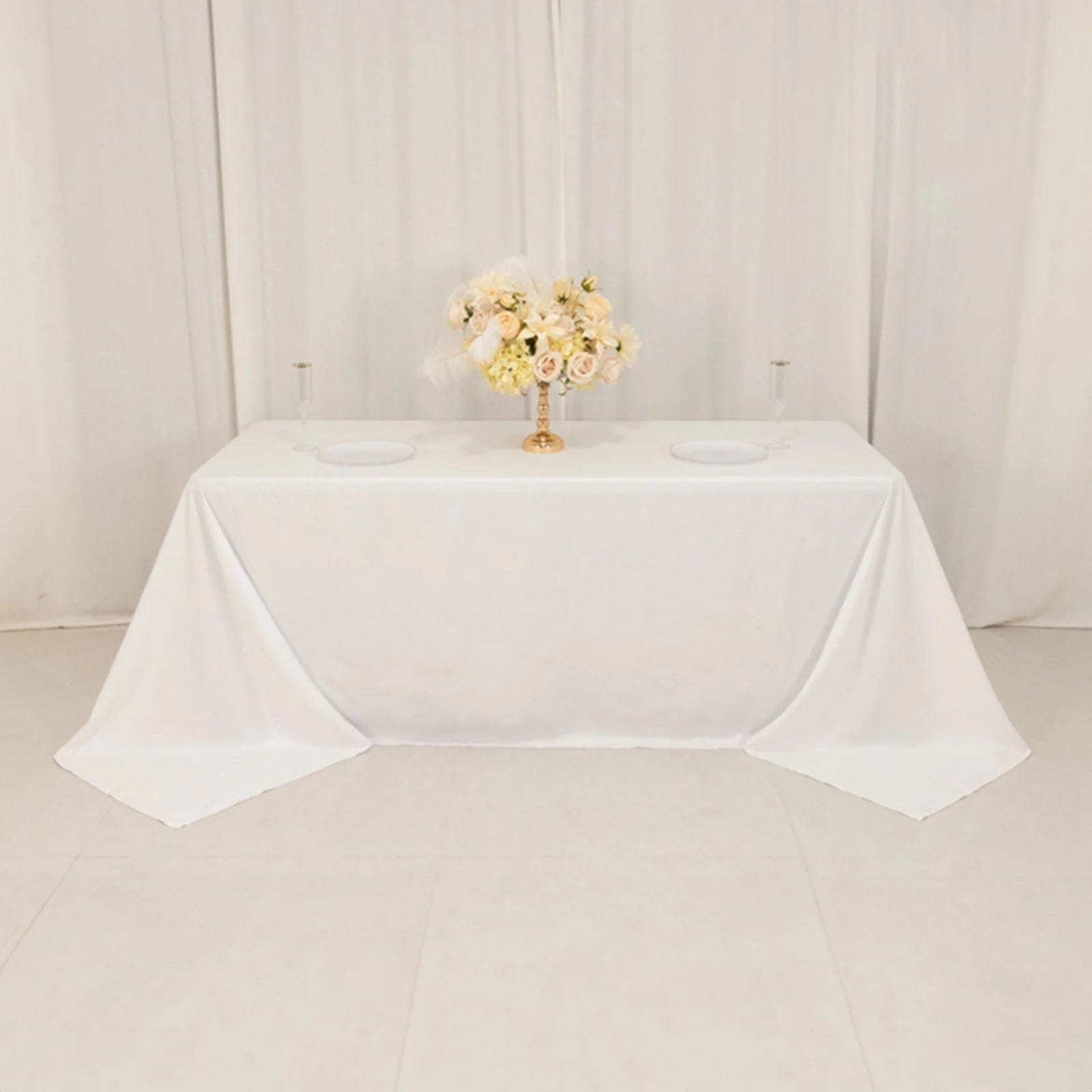 90 x 132 inch Cotton Blend Rectangular Tablecloth