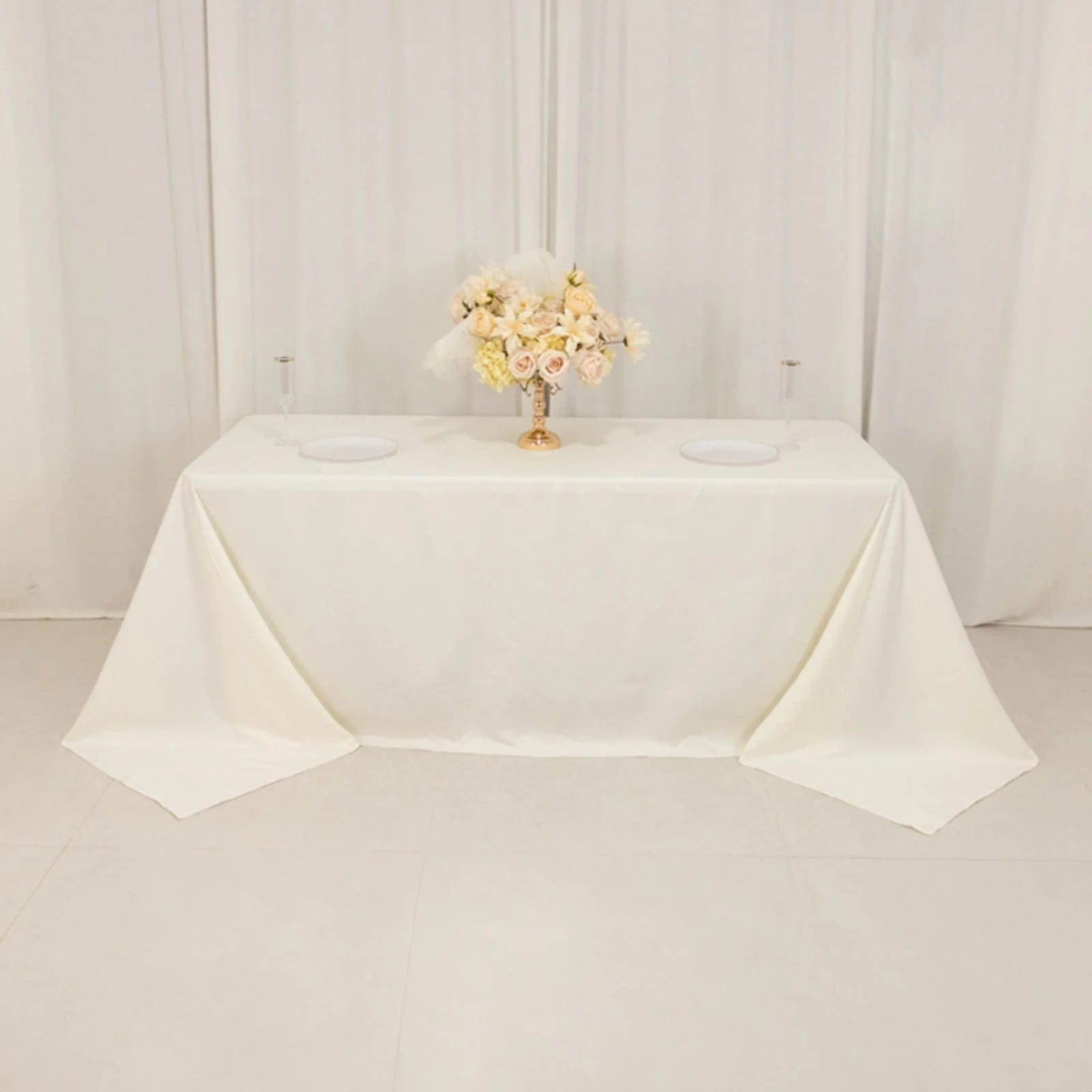90 x 132 inch Cotton Blend Rectangular Tablecloth