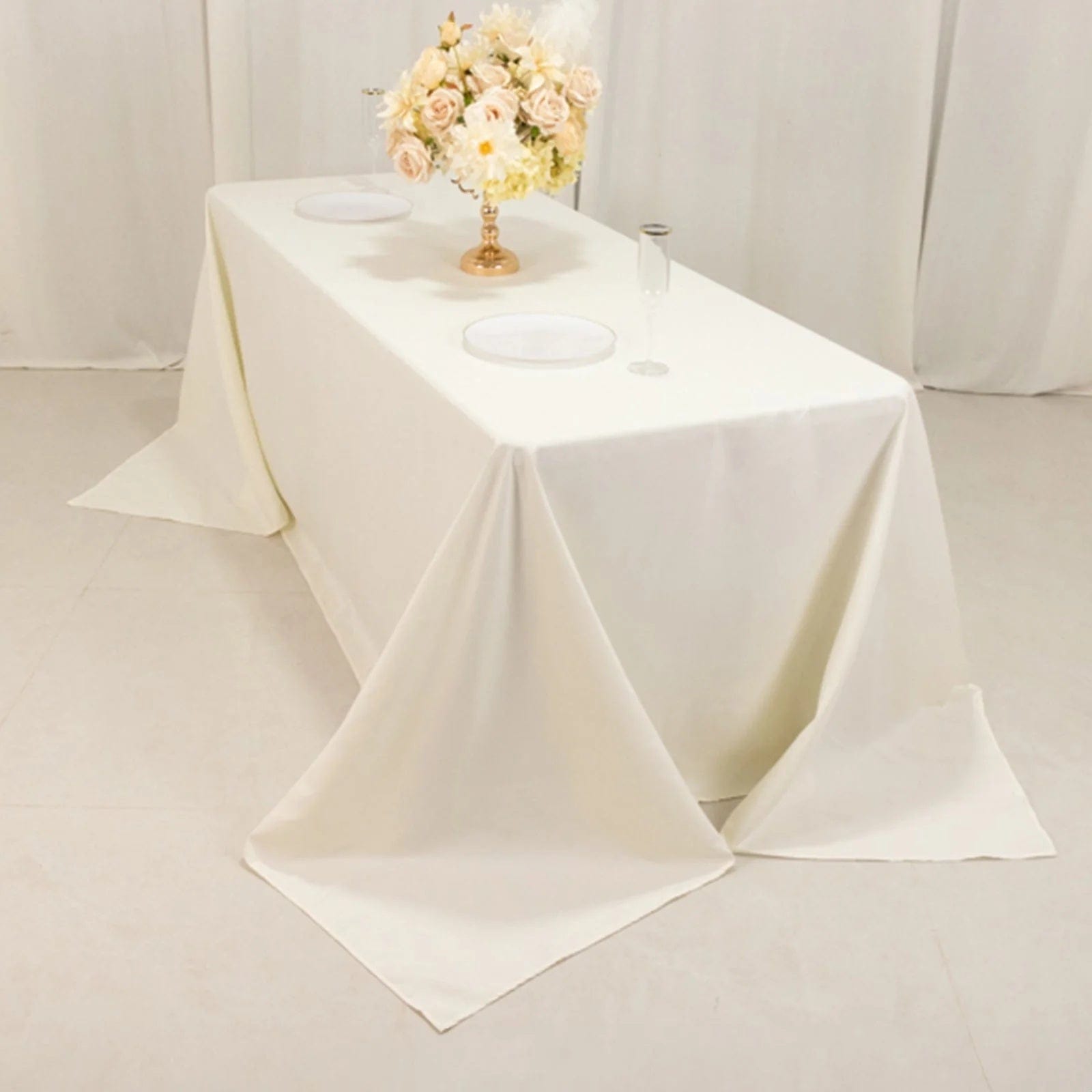 90 x 132 inch Cotton Blend Rectangular Tablecloth