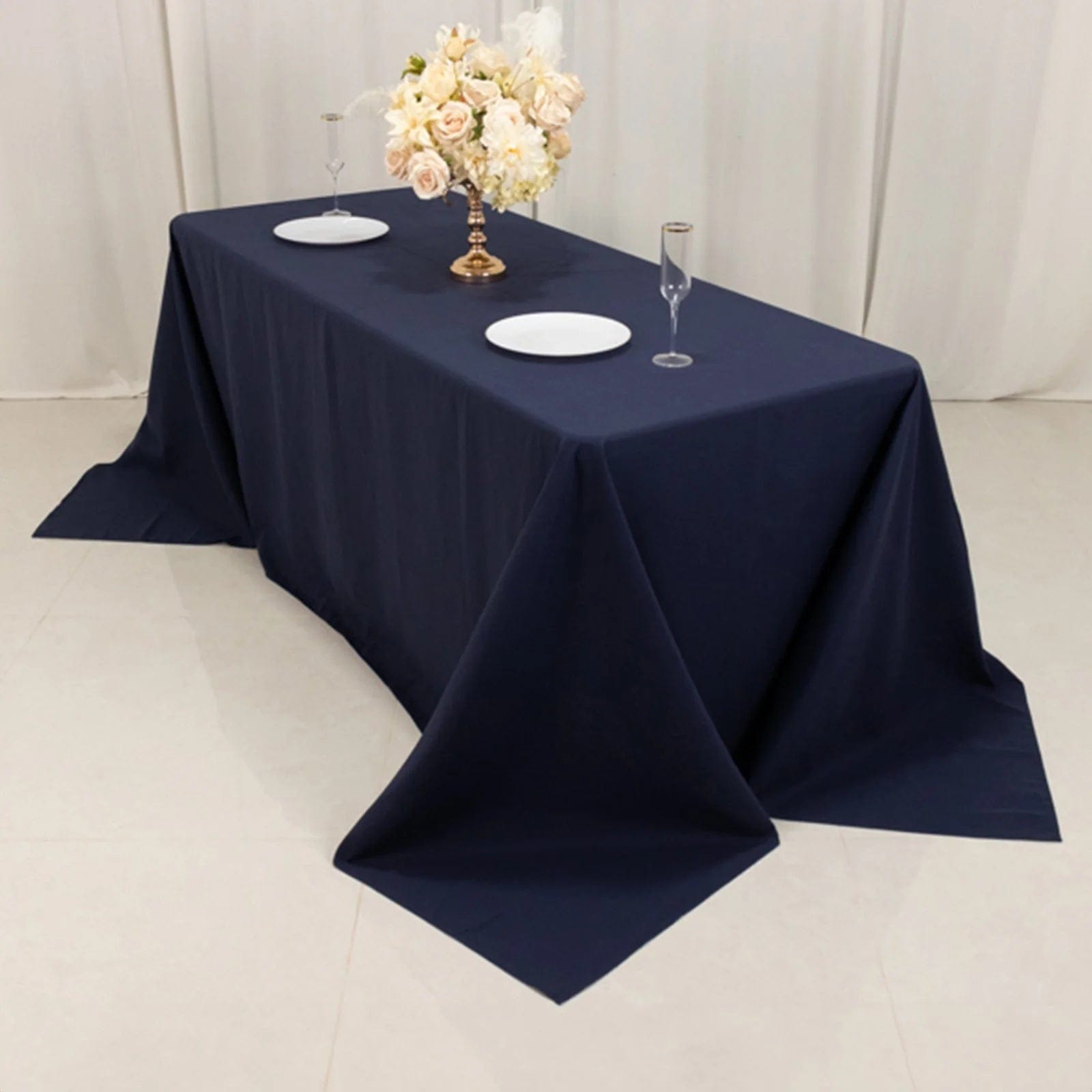 90 x 132 inch Cotton Blend Rectangular Tablecloth