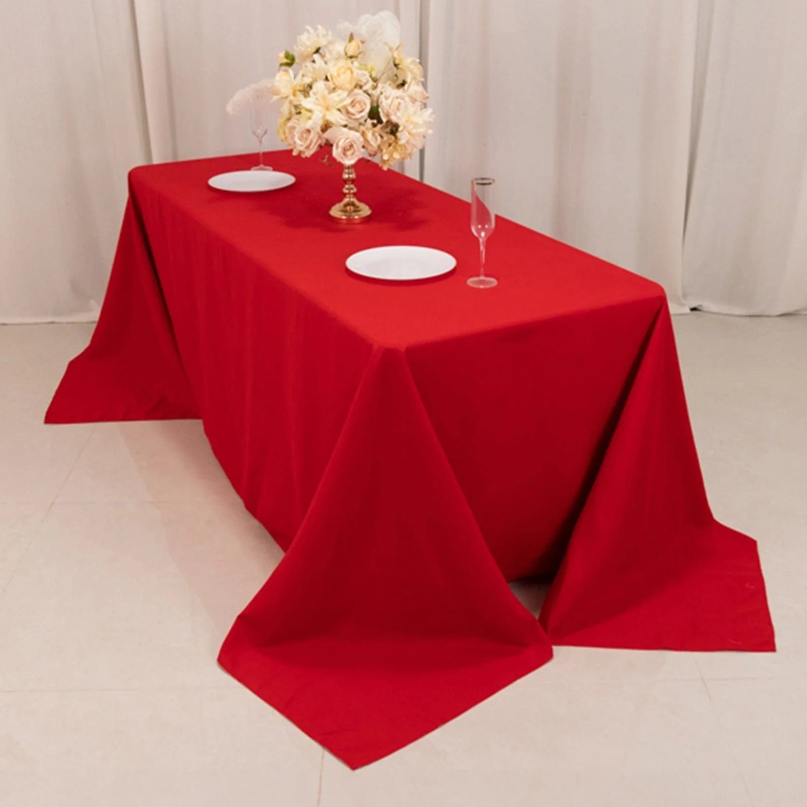 90 x 132 inch Cotton Blend Rectangular Tablecloth