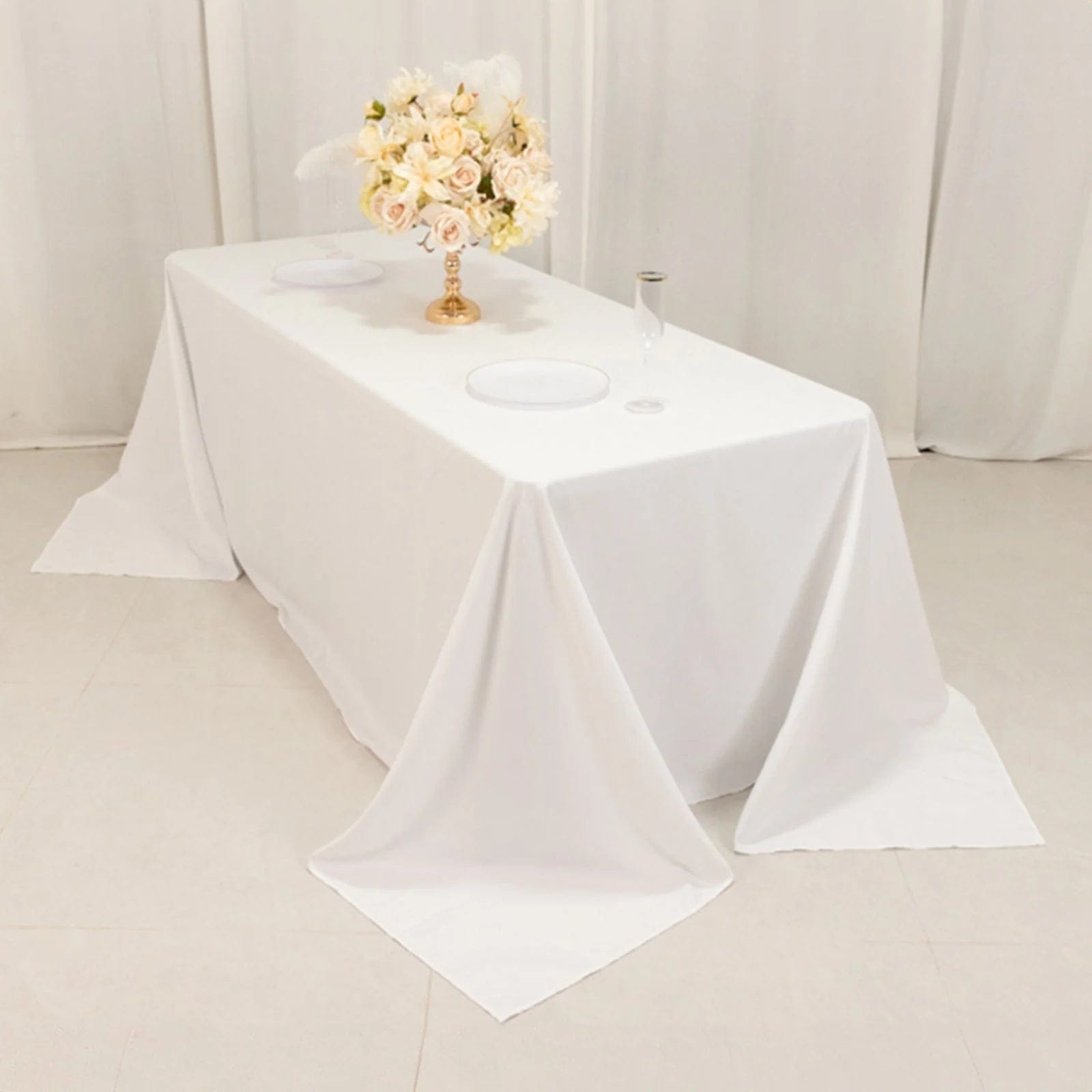 90 x 132 inch Cotton Blend Rectangular Tablecloth