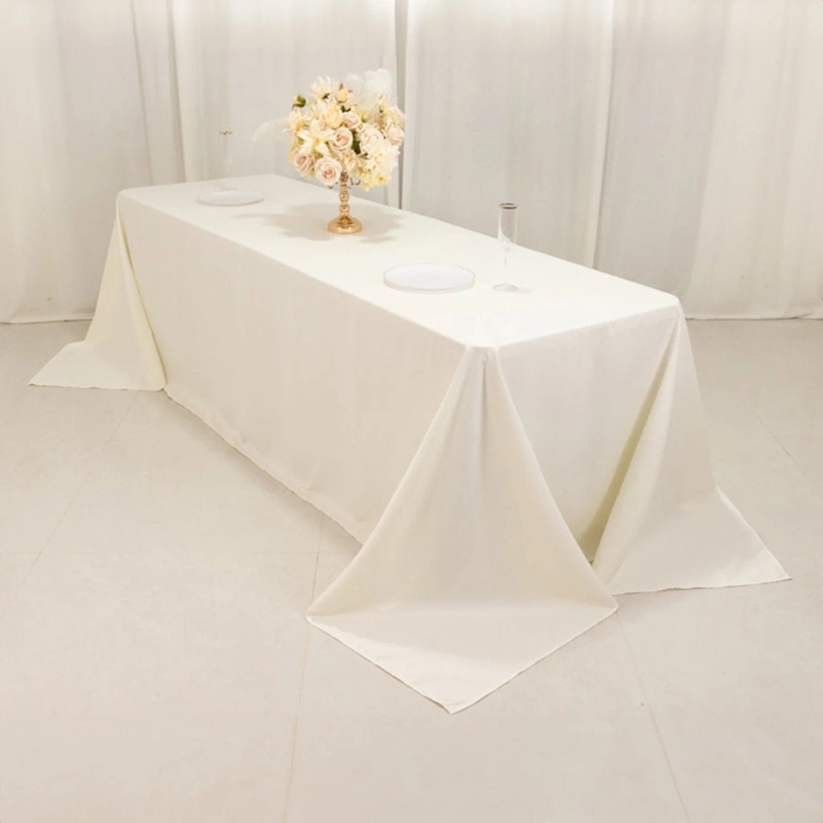 90 x 156 inch Cotton Blend Rectangular Tablecloth