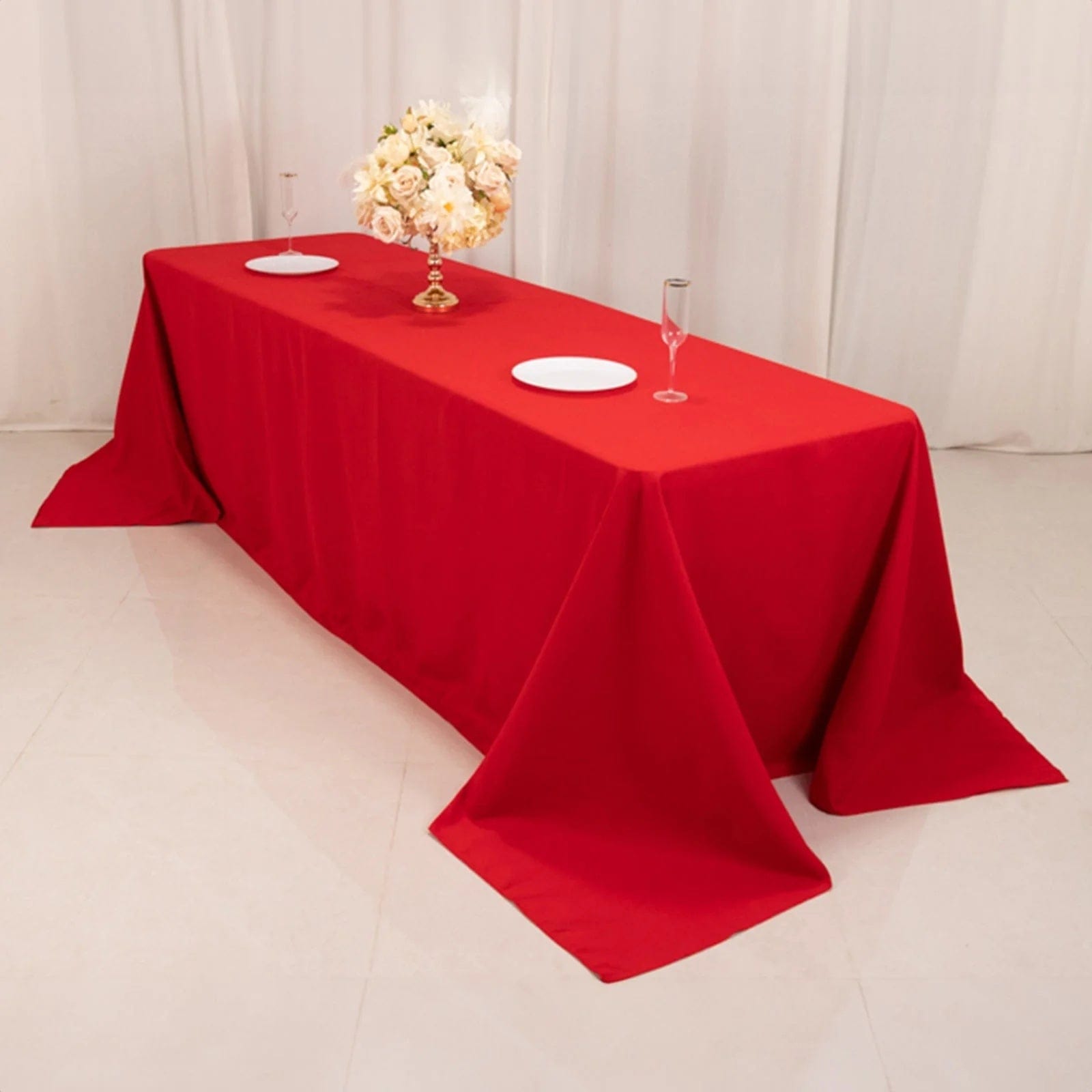 90 x 156 inch Cotton Blend Rectangular Tablecloth