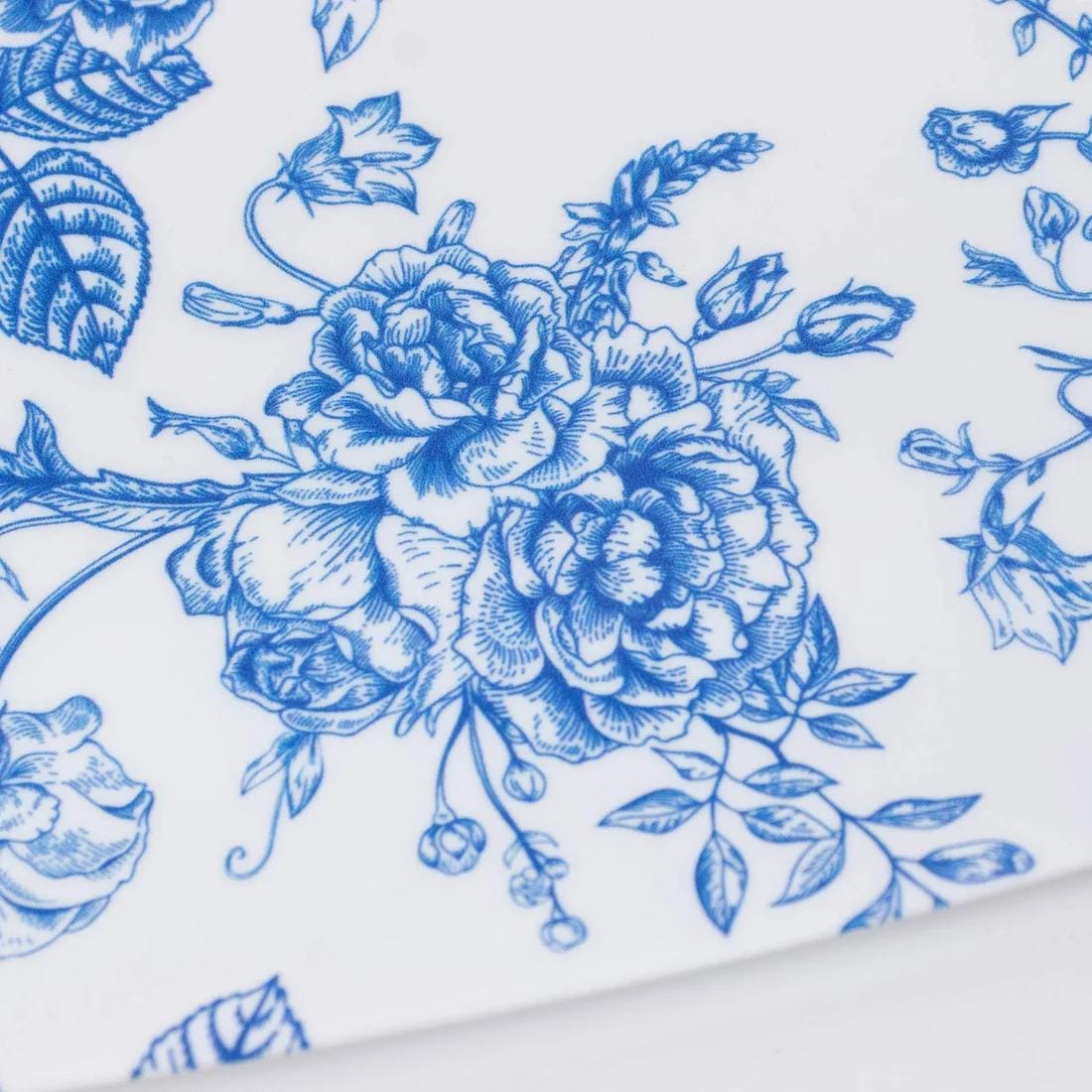 10 French Toile 12x7 in Plastic Rectangle Serving Trays