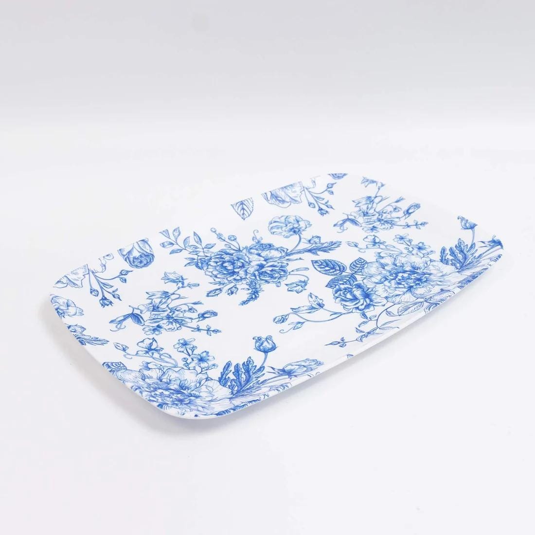 10 French Toile 13x9 in Plastic Rectangle Serving Trays