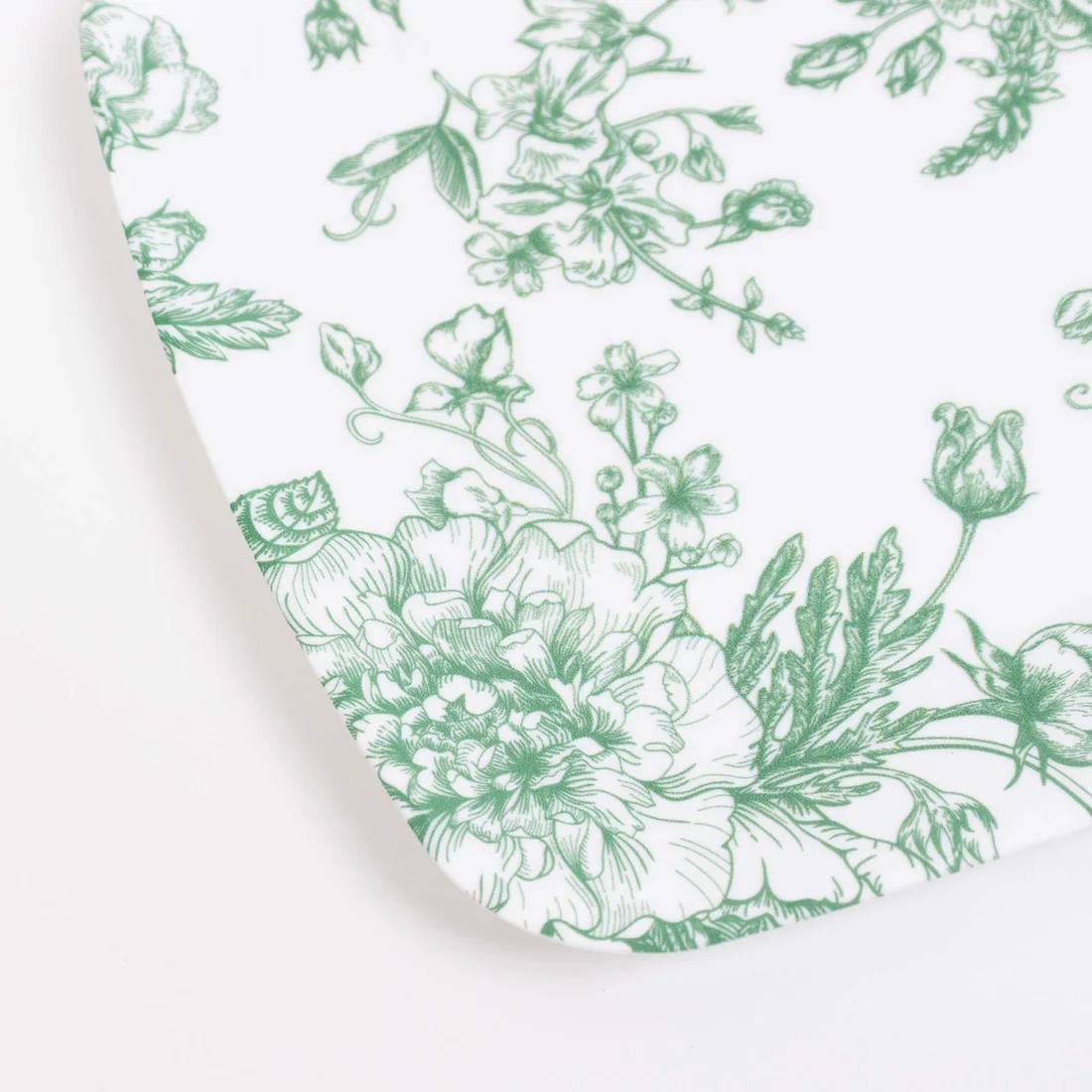 10 French Toile 13x9 in Plastic Rectangle Serving Trays