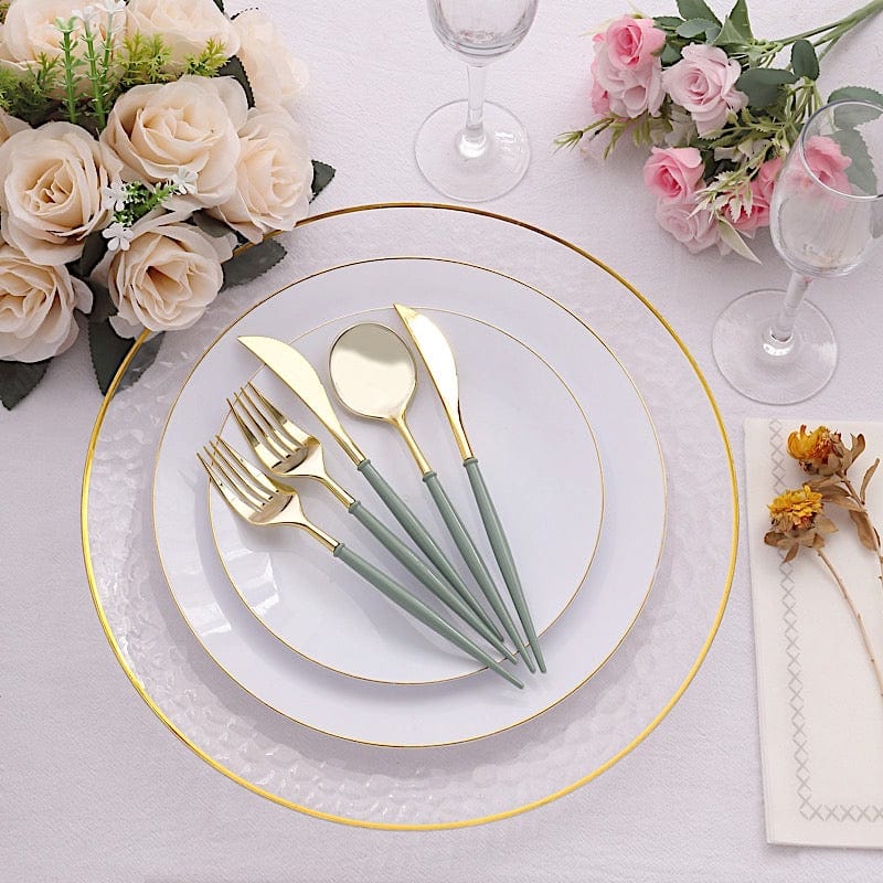 24 Disposable Plastic Cutlery Spoon Fork and Knife Set