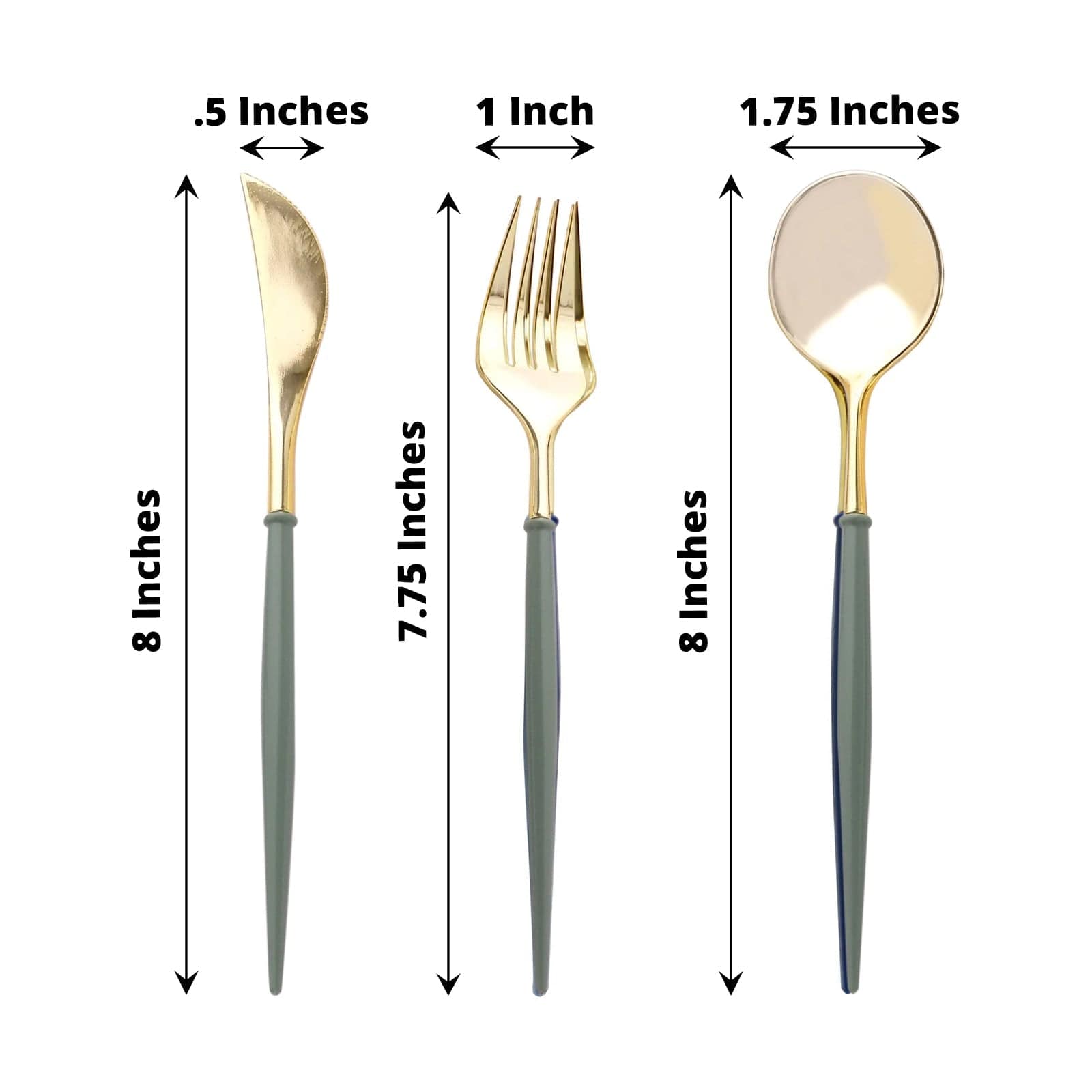 24 Disposable Plastic Cutlery Spoon Fork and Knife Set
