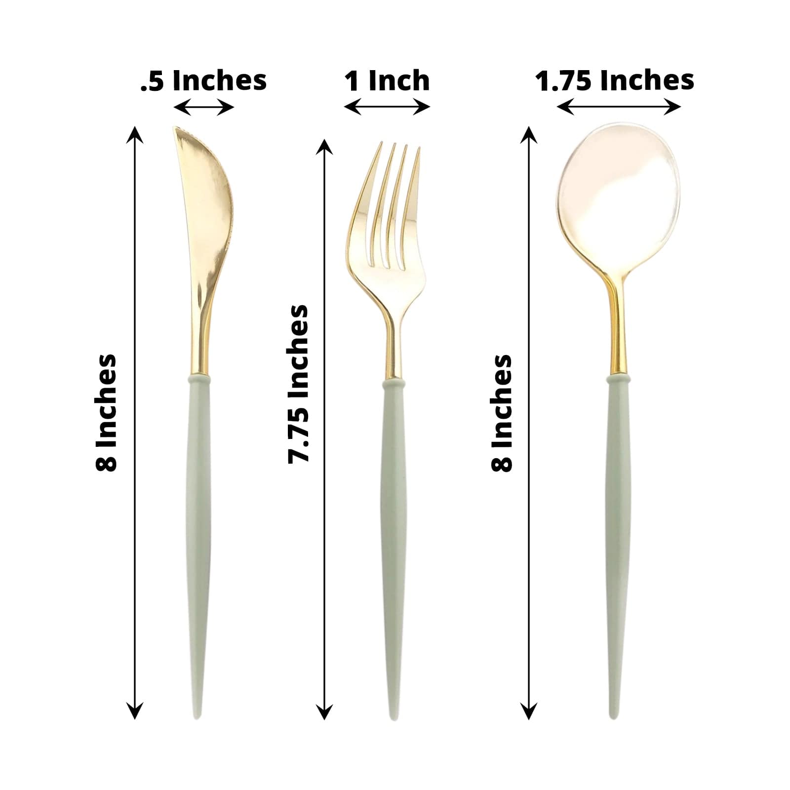 24 Disposable Plastic Cutlery Spoon Fork and Knife Set