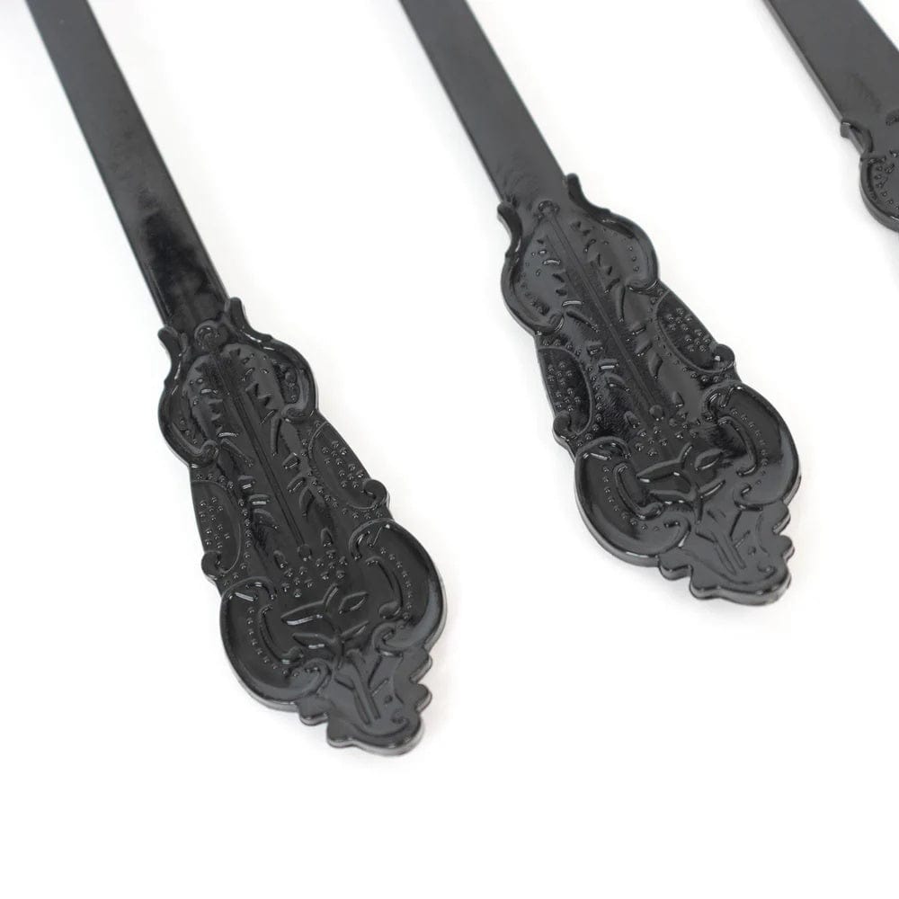 72 Disposable Plastic Cutlery Baroque Style Spoons Forks and Knives Set