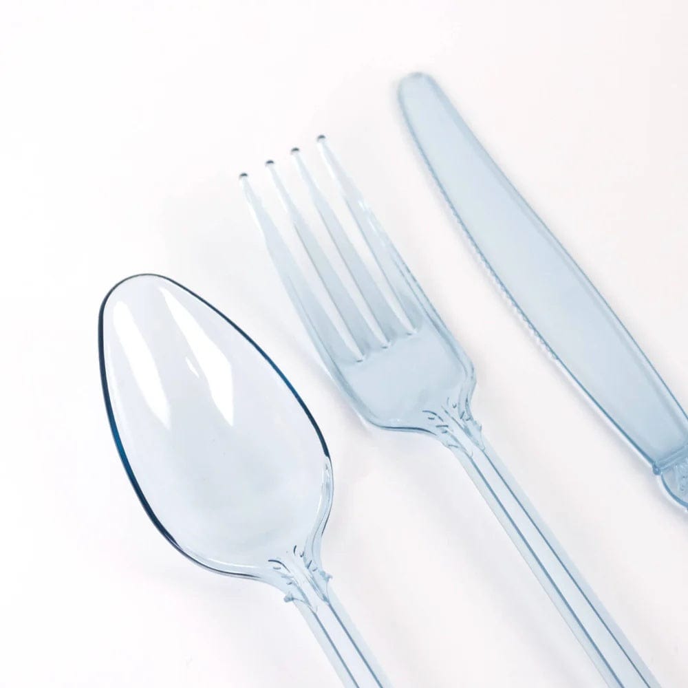 72 Disposable Plastic Cutlery Baroque Style Spoons Forks and Knives Set