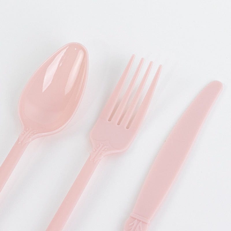 72 Disposable Plastic Cutlery Baroque Style Spoons Forks and Knives Set
