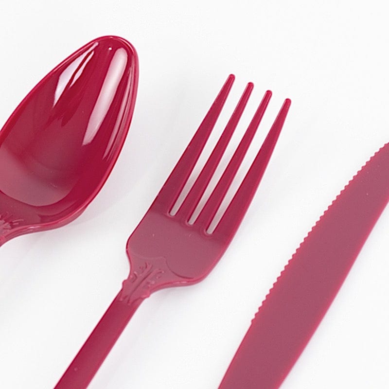 72 Disposable Plastic Cutlery Baroque Style Spoons Forks and Knives Set
