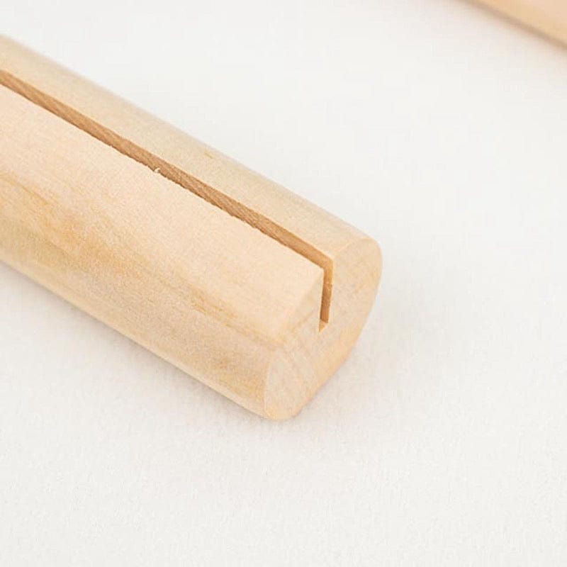 10 Natural 2 in Cylindrical Wood Table Number Sign Holders Place Card Stands