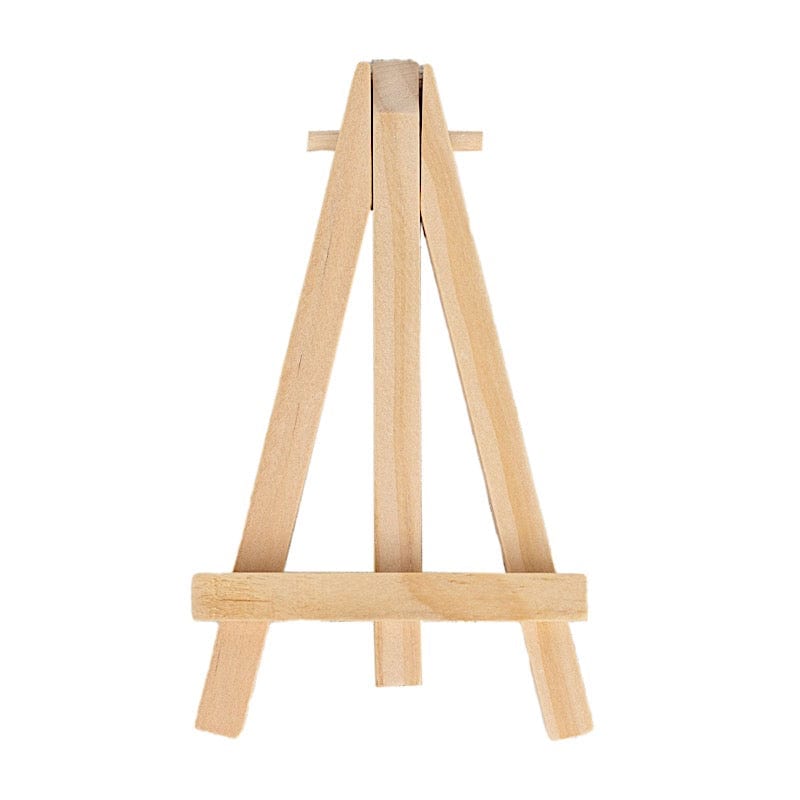 10 Natural Wood Mini Easel Table Number Sign Holders Place Card Stands